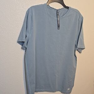 Vuori Blue Short Sleeve Tee Soft Cotton Blend Strato Tech Tee